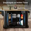 Kuchyňský vozík na kolečkách se 2 dvířky a 6 zásuvkami, Náhled obrázku produktu 3
