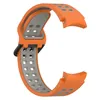 Silikon Armband 20mm Uhrenarmband, Farbe:Orange Grau Produktbild-Vorschau 2