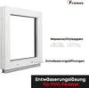 A white PVC window frame is shown with labels pointing to its components and a title at the bottom. Náhľad obrázku produktu