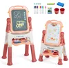 COSTWAY 4-in-1 Kindertafel, Doppelseitige Kinderstaffelei, Produktbild-Vorschau 1