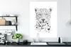 MuchoWow® Poster Leopard - Herz - Weiß - Tiere 90x120 cm - Produktbild-Vorschau 3