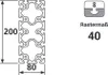 Länge 940mm - Aluminiumprofil 80x200S I-Typ Nut 8 (schwer), Produktbild-Vorschau 2