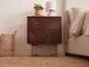 FineBuy Comodino in legno massello di acacia marrone con 2 Anteprima dell’immagine prodotto 5