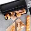 Spaziosa scatola per il pane in acciaio inossidabile nero Anteprima dell’immagine prodotto 8