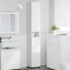 vidaXL Badezimmerschrank mit Tür Weiß 30,5 x 30 x 195 cm Produktbild-Vorschau 2