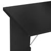 A close-up view of a black wall-mounted desk, showing a metal bracket. Produktbild-Vorschau