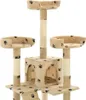 vidaXL Arbre à chat avec griffoirs en sisal 170 cm Gris Voir les images du produit 9