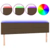 The Living Store LED Kopfteil Dunkelbraun 180x5x78/88 cm Produktbild-Vorschau 2