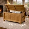 CASARIA® Holztruhe mit Deckel Groß 103L Volumen Sitzbank Produktbild-Vorschau 2