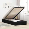 vidaXL Lit ottoman sans matelas noir 80x200 cm tissu Voir les images du produit 2