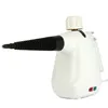 A white handheld steam cleaner with a black nozzle is shown against a white background. Produktbild-Vorschau