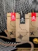 Papiertüten Piraten mit Totenkopf Aufklebern 6er Set natur Produktbild-Vorschau 11