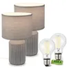 Briloner Ino Tischlampe, Stoffschirm, Kabelschalter, Produktbild-Vorschau 2