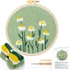 Punch Needle Stickerei Set für Anfänger,Blumen und Pflanzen Produktbild-Vorschau 1