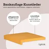 Klemmkissen mit 1 Leiste Bankauflage Sitzpolster hochwertiges Kunstleder senf Produktbild-Vorschau