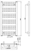 Bruckner ALBRECHT Badheizkörper 400x930mm, Mittelanschluss, Produktbild-Vorschau 2