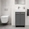Badmöbel-Set 40 cm mit Keramikwaschbecken, Graphit matt / Produktbild-Vorschau 2