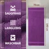 Duschtuch 500gsm Lila 70 X 140 CM (2er Pack) Produktbild-Vorschau 2