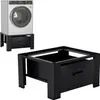 A washing machine stand with a drawer is shown next to a washing machine on a similar stand. Produktbild-Vorschau