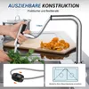 Küchenarmatur Schwarz 360° Wasserhahn Küche Ausziehbar Produktbild-Vorschau 7
