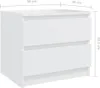 vidaXL Noční stolky 2 ks. Bílý 50x39x43,5 cm výrobek ze Náhled obrázku produktu 6