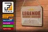 Blechschild Retro 18x12cm Legende im Ruhestand Schild Produktbild-Vorschau 3