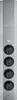 A vertical power strip with four outlets and a single button on a gray background. Náhled obrázku produktu