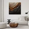 Leinwandbild 3D braun strukturierte Abstraktion 50x50 Feeby Produktbild-Vorschau 2