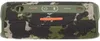 Top view of a camouflage-patterned JBL Flip 6 Bluetooth speaker, showing the control panel. Produktbild-Vorschau