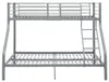 vidaXL Etagenbettgestell Grau Metall 140x200 cm/90x200 cm Produktbild-Vorschau 2