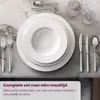 A table setting with plates and cutlery, with marketing text overlay. Náhled obrázku produktu