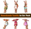 Hasenbande - Mini Kantenhocker - Familie - 6er-Set Produktbild-Vorschau 1