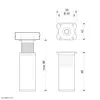 Technical drawings and dimensions of furniture feet. Produktbild-Vorschau