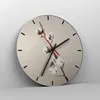 Wanduhr - Rund - Glasuhr - Baumwolle Zweig Boho - 30x30cm - Produktbild-Vorschau 4