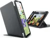 Two tablet cases are shown, one open and displaying a screen, the other closed. Produktbild-Vorschau