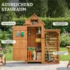 HOMAVO Gerätehaus Holz mit Kaminholzregal & UV-Schutz Produktbild-Vorschau 2