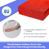 Frottee Spannbettlaken 80x200 cm Rot – Weiches Bettlaken Produktbild-Vorschau 4