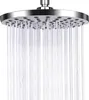 A close-up shot of a chrome shower head with water spraying from it. Produktbild-Vorschau