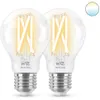 WiZ Filament-Lampe, transparent, 60 W A60 E27 x2, Produktbild-Vorschau 3