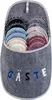 A grey felt slipper-shaped organizer filled with colorful guest slippers, with the word "GÄSTE" embroidered on the front. Náhľad obrázku produktu