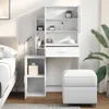 vidaXL Toaletka z szafką biała 80x35x132 cm Podgląd zdjęcia produktu 3