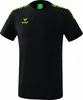 Erima Essential 5-C T-Shirt Kinder - Schwarz / Green Gecko  Produktbild-Vorschau 1