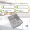 ANW HOME Lavello Cucina sottotop 37x45 cm acciaio inox 1 Anteprima dell’immagine prodotto 3
