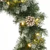 vidaXL Vánoční věnec s LED světly zelený 60 cm PVC Náhled obrázku produktu 2