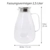 Glaskaraffe 2,5L mit 6 Gläsern 500ml Wasserkrug Saftkrug Produktbild-Vorschau 4