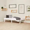 Homestyle4u drevená posteľ 90x200 cm biela - masívne Náhľad obrázku produktu 11