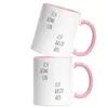 Ich atme ein Ich raste aus Tasse Rosa Work Life Balance Produktbild-Vorschau 2