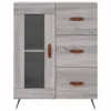 The Living Store Highboard Grau Sonoma 69,5x34x180 cm Produktbild-Vorschau 9
