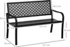 Gartenbank aus Metall, 2-Sitzer, Blumenmuster, Produktbild-Vorschau 3