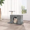 vidaXL Strom pre mačky so sisalovým škrabadlom svetlosivý Náhľad obrázku produktu 2